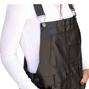 New without tags FAUX leather overalls